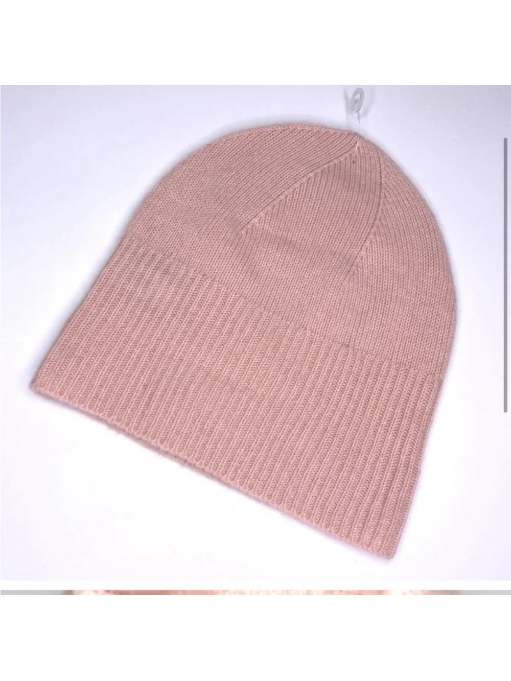 NORDSTROM Rack NEW 100% Cashmere Beanie Hat Blush Pink NEW